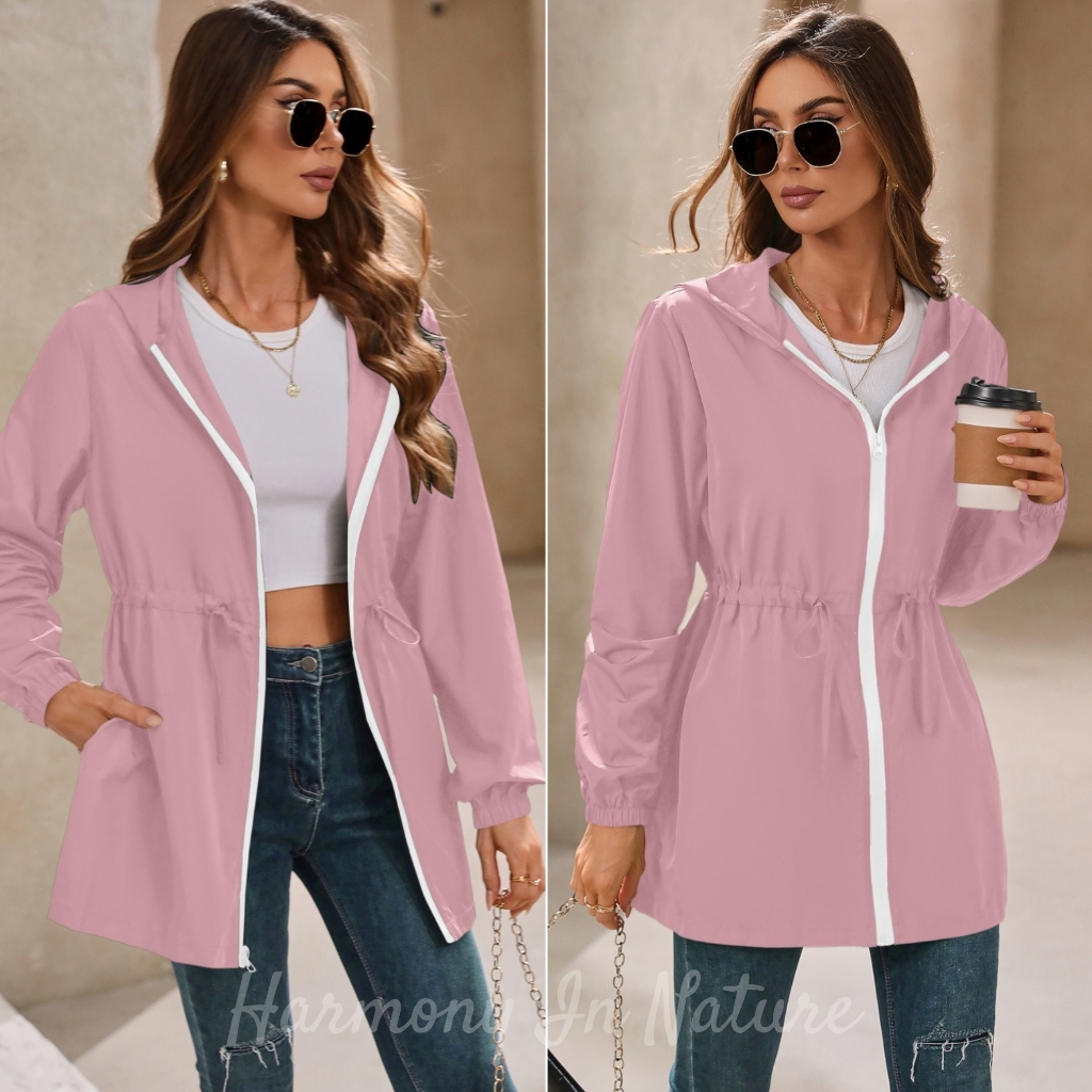 Chasing Clouds Windbreaker - Dusty Pink